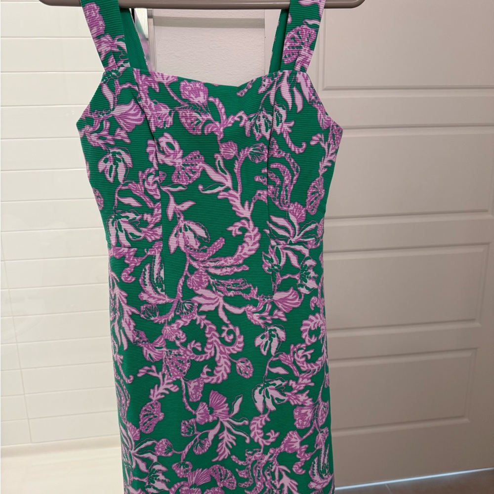 Lilly Pulitzer Vibrant Green and Lavender Dress